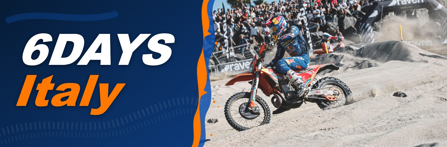 Andrea Verona on a KTM in the sand at the Final Cross Test of the 6DAYS 2026 in Sines