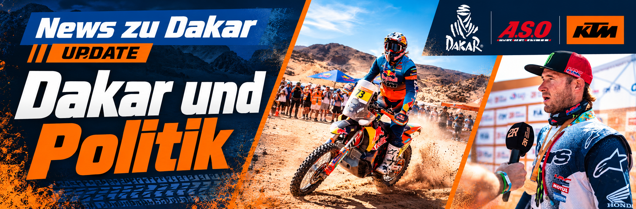 Edgar Canet on his KTM at the finish of the Rallye du Maroc 2026, in the context of Dakar 2027 uncertainty