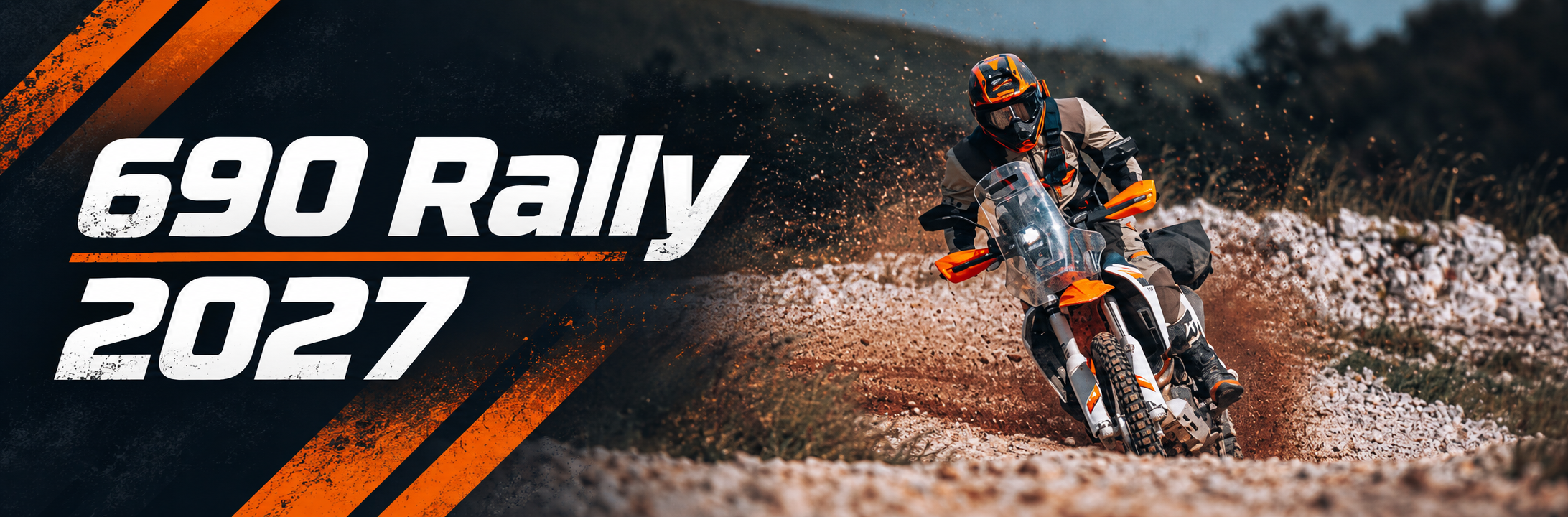 KTM 690 Rally 2027 adventure motorcycle with rally tower and front tanks