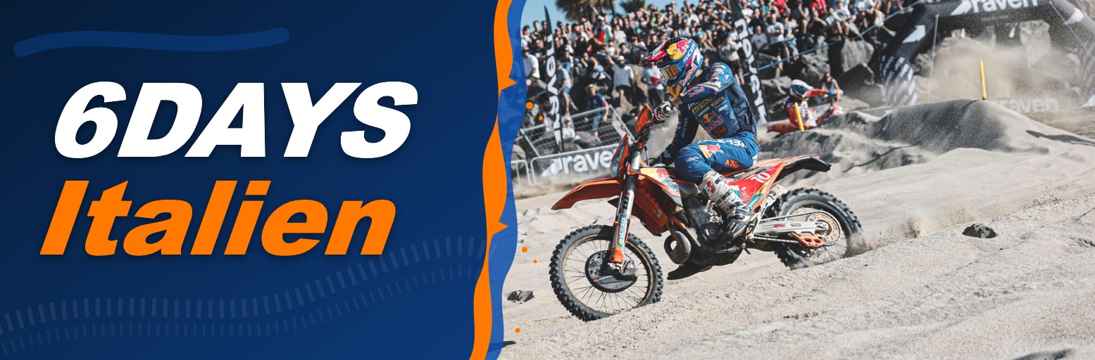 Andrea Verona auf einer KTM im Sand beim Final Cross Test der 6DAYS 2026 in Sines