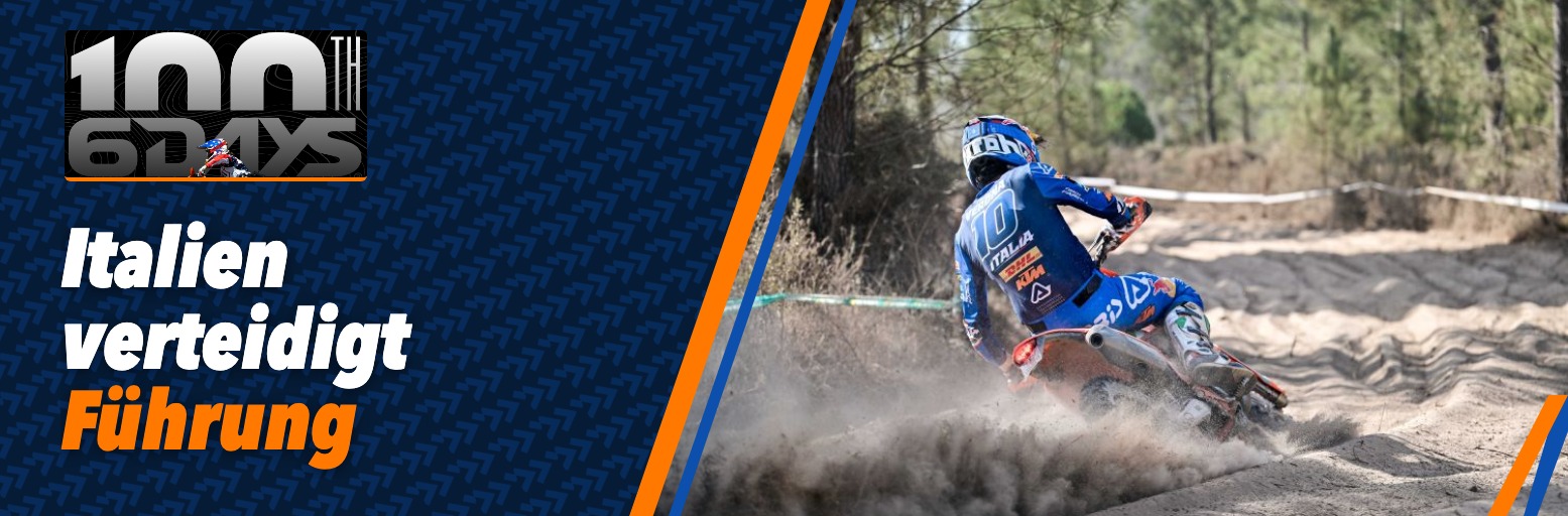Andrea Verona on a KTM riding through sand at the FIM 6DAYS Portugal 2026