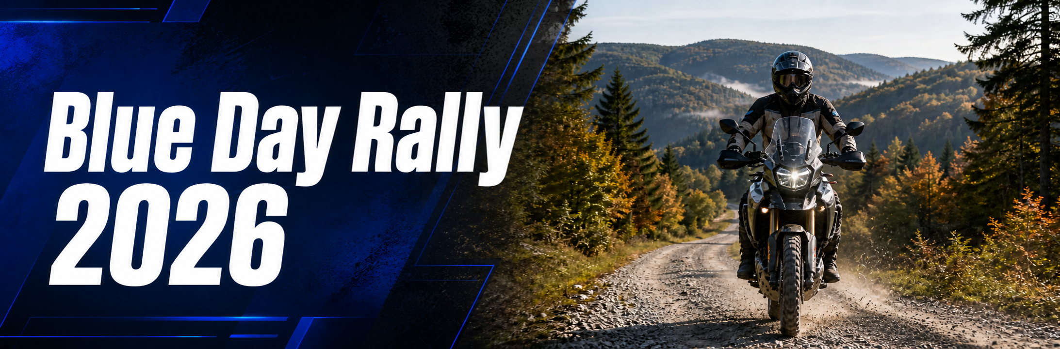 Motorcyclist navigating by roadbook on a forest track in the Thuringian Forest, Blue Day Rally 2026