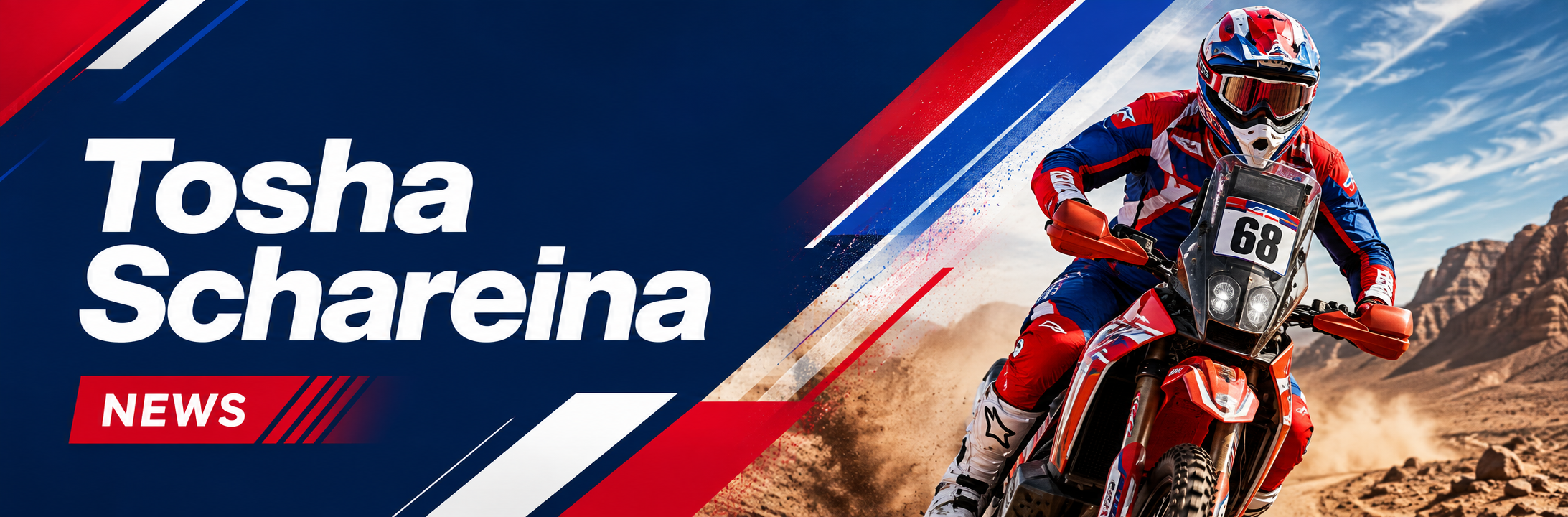 Tosha Schareina riding his Honda rally bike at the 2026 Sertões Rally in Brazil